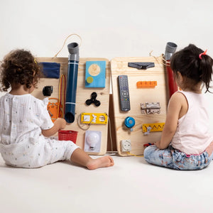 Do-Electr Busy Board Montessori, Planche Activité Montessori Tableau  Montessori Développer la Motricité Fine pour Enfants 1 2 3 Ans : :  Jeux et Jouets